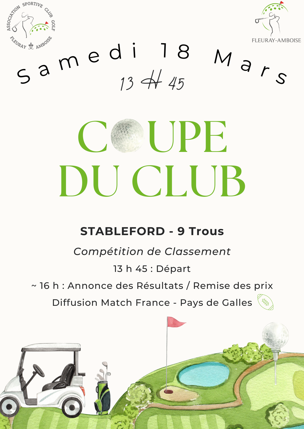 vignette article - 18 Mars – Coupe du Club – Compétition de classement – 9 trous